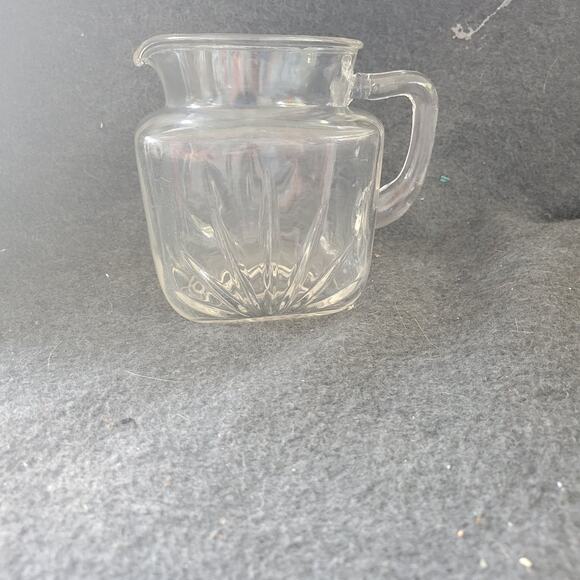 Vintage 1950’s Federal Clear Glass Juice Square Pitcher With Star On Bottom - Picture 1 of 6
